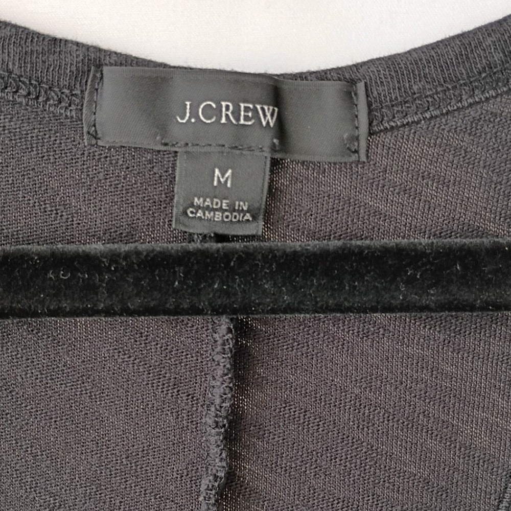 J.Crew‎ Black Cotton Racerback High-Low Tank Dress Womens M Sleeveless Casual - Picture 3 of 6